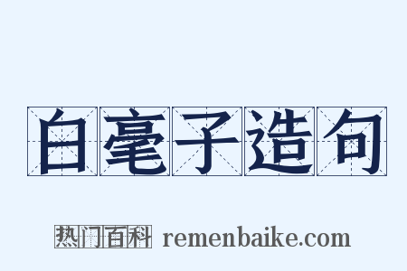 白毫子造句是什么意思的图片